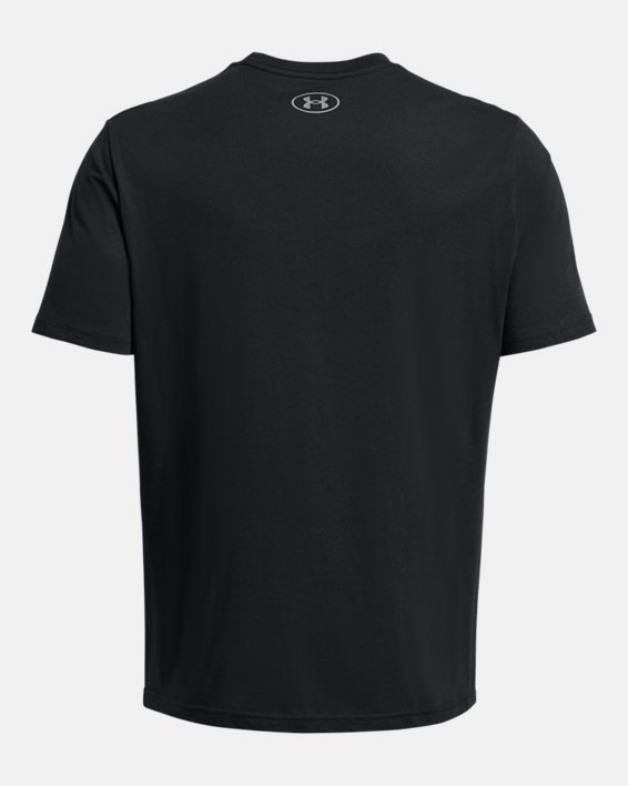 Men's UA Colorblock Wordmark Short Sleeve in Black image number 3